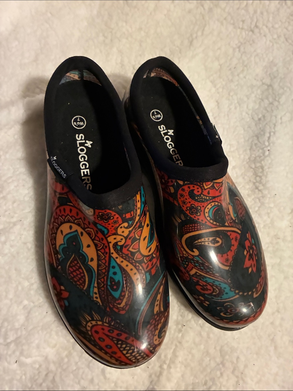 Sloggers Women's Paisley Waterproof Slip-On Clogs in Multi-Color